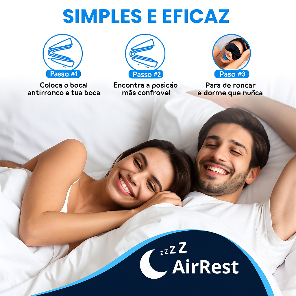 AirRest™ 2026 | Bucal anti-roncos e anti-apneia (Em Promoção)