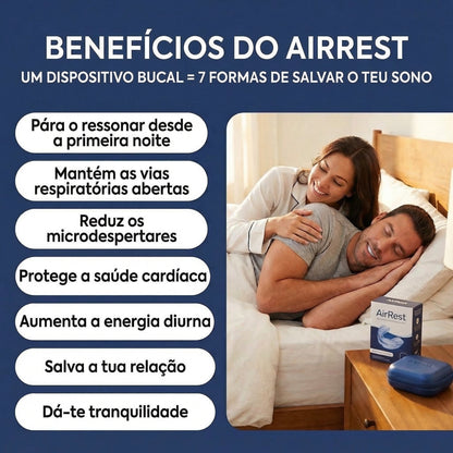 AirRest™ 2026 | Bucal anti-roncos e anti-apneia | Em Promoção