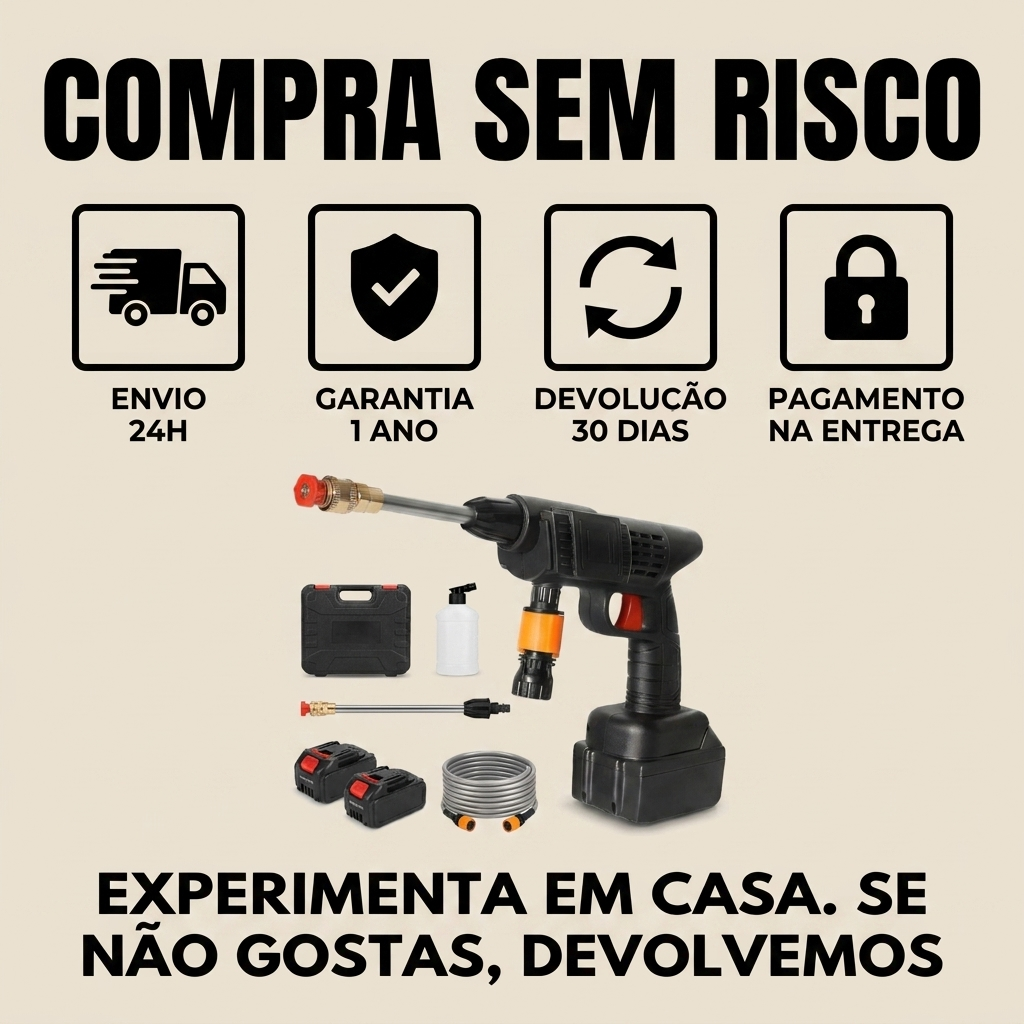 AquaPress - Pistola de água sob pressão. Sem fios (Top 2026)