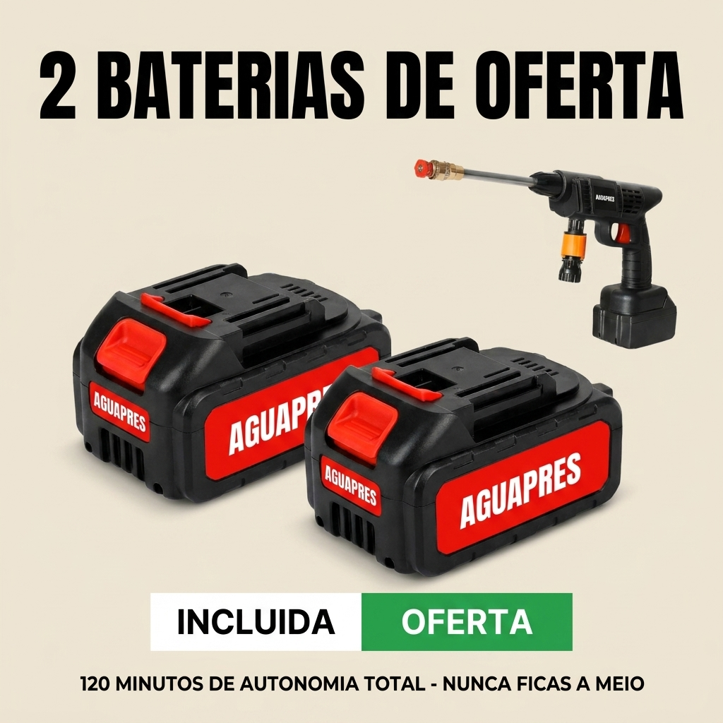 AquaPress - Pistola de água sob pressão. Sem fios (Top 2026)