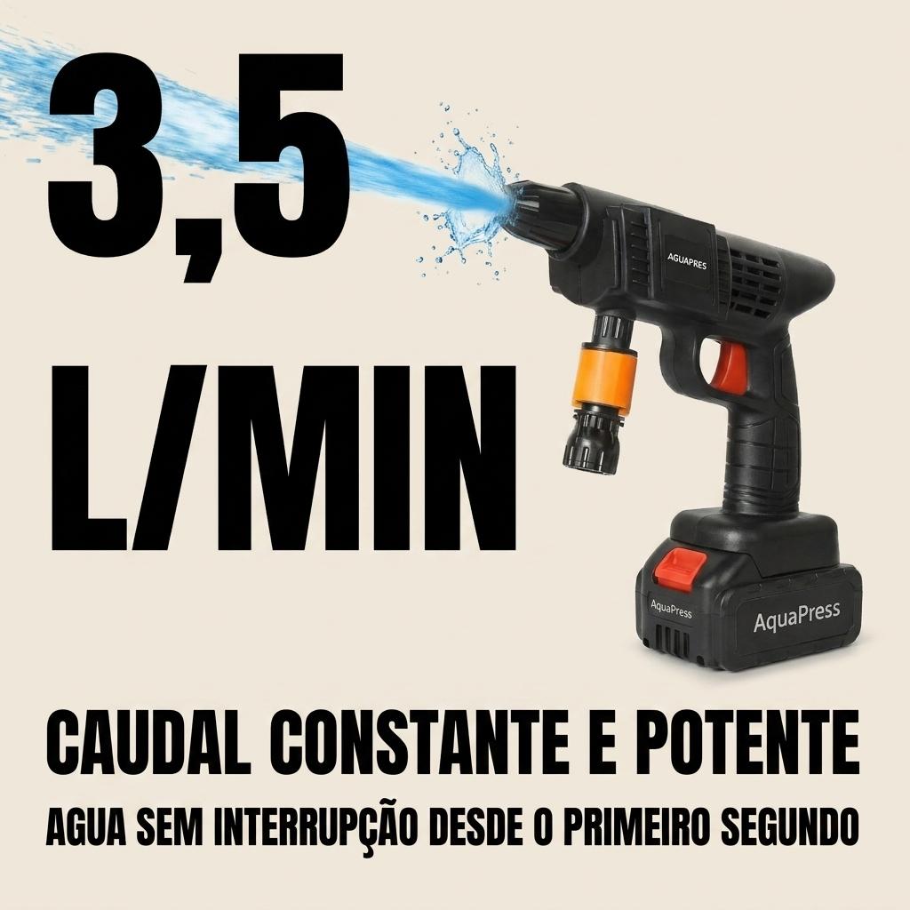 AquaPress - Pistola de água sob pressão. Sem fios (Top 2026)