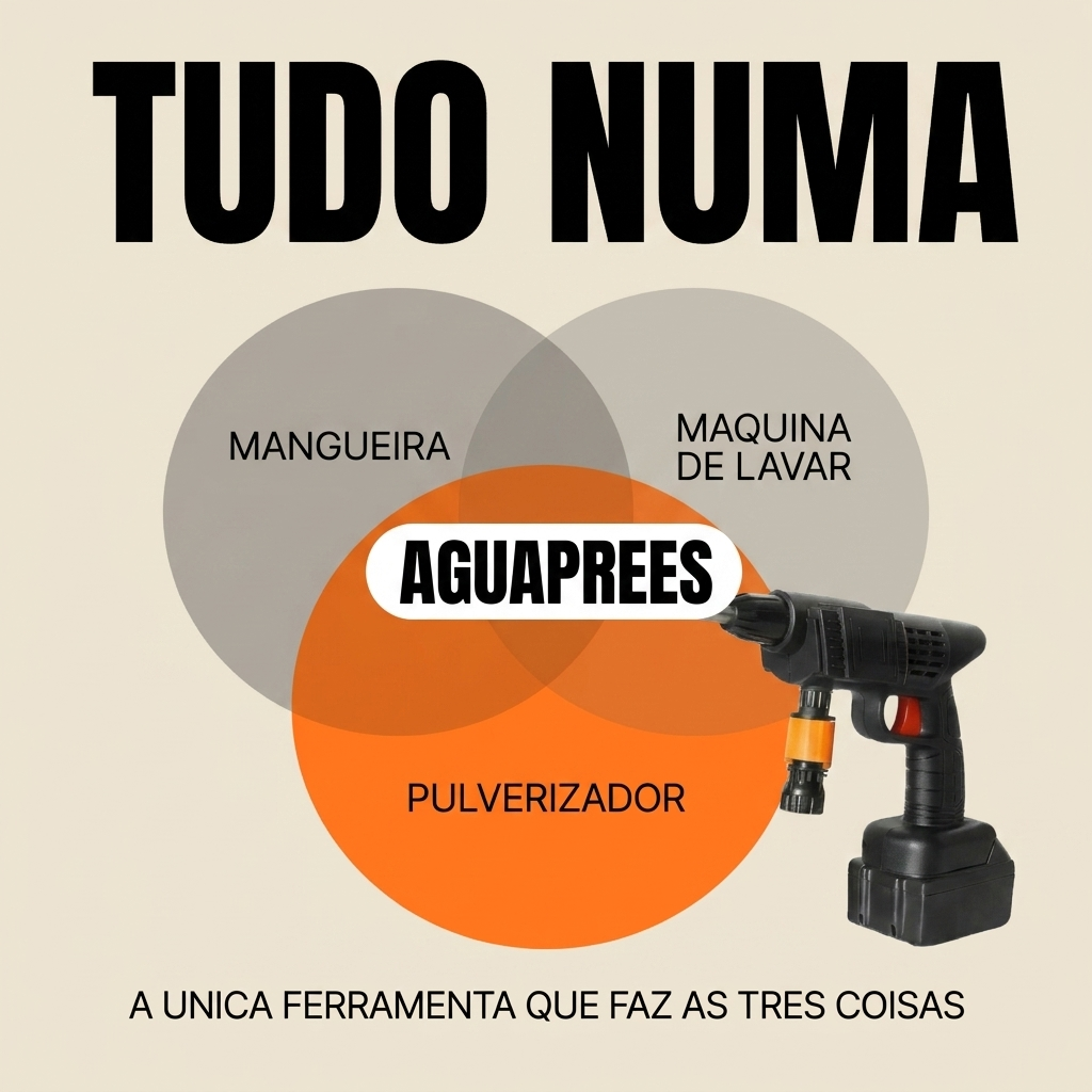 AquaPress - Pistola de água sob pressão. Sem fios (Top 2026)