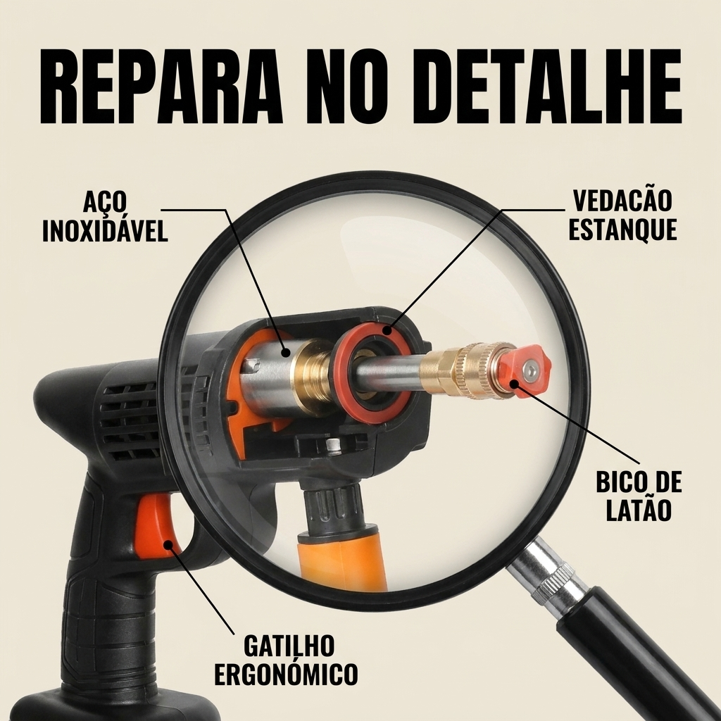 AquaPress - Pistola de água sob pressão. Sem fios (Top 2026)