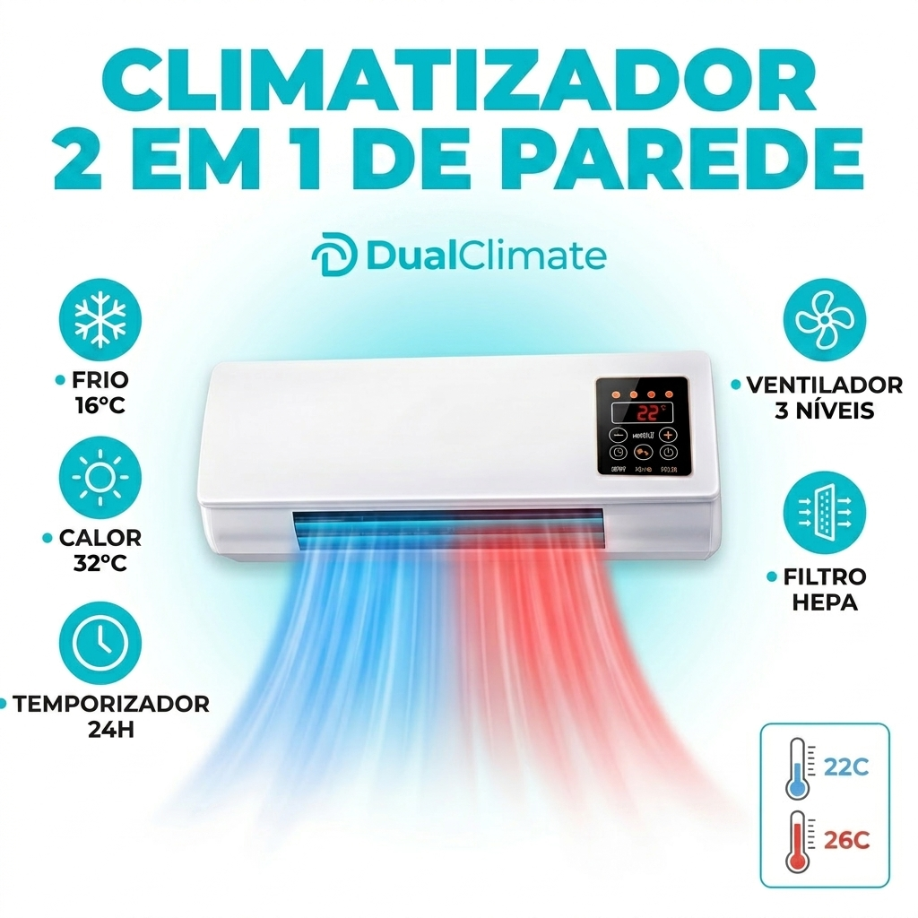 DualClimate - Mini Ar Condicionado 2 em 1 - Top 2026