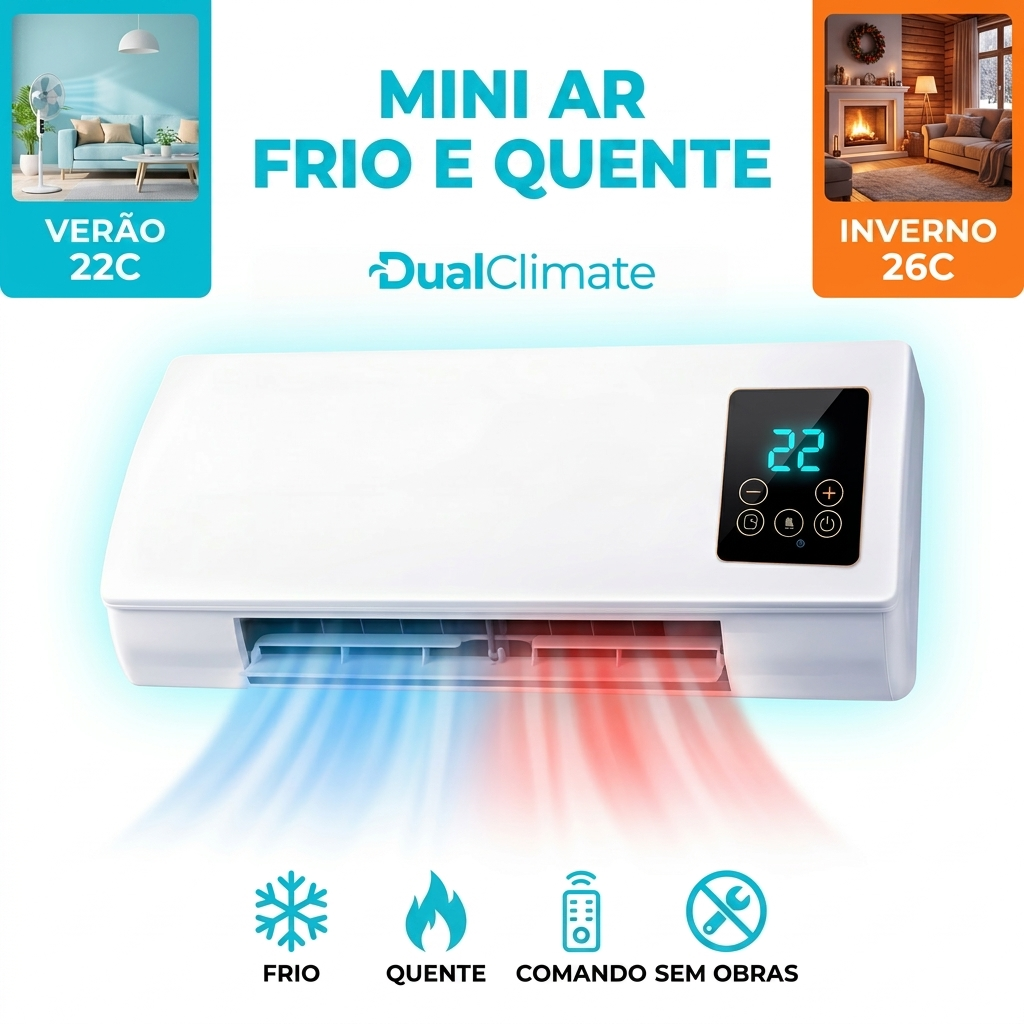 DualClimate - Mini Ar Condicionado 2 em 1 - Top 2026