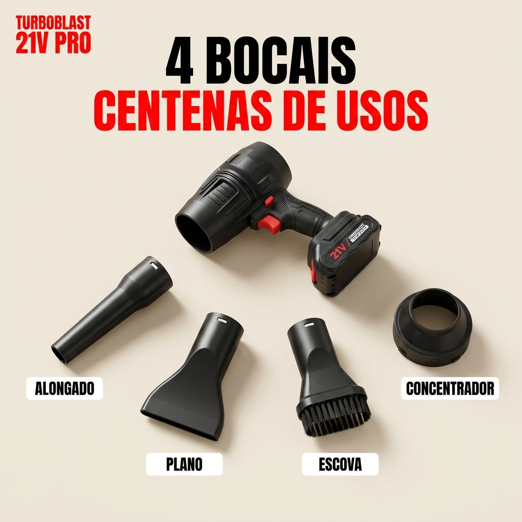 TurboBlast 21V Pro - Duas Baterias de Oferta