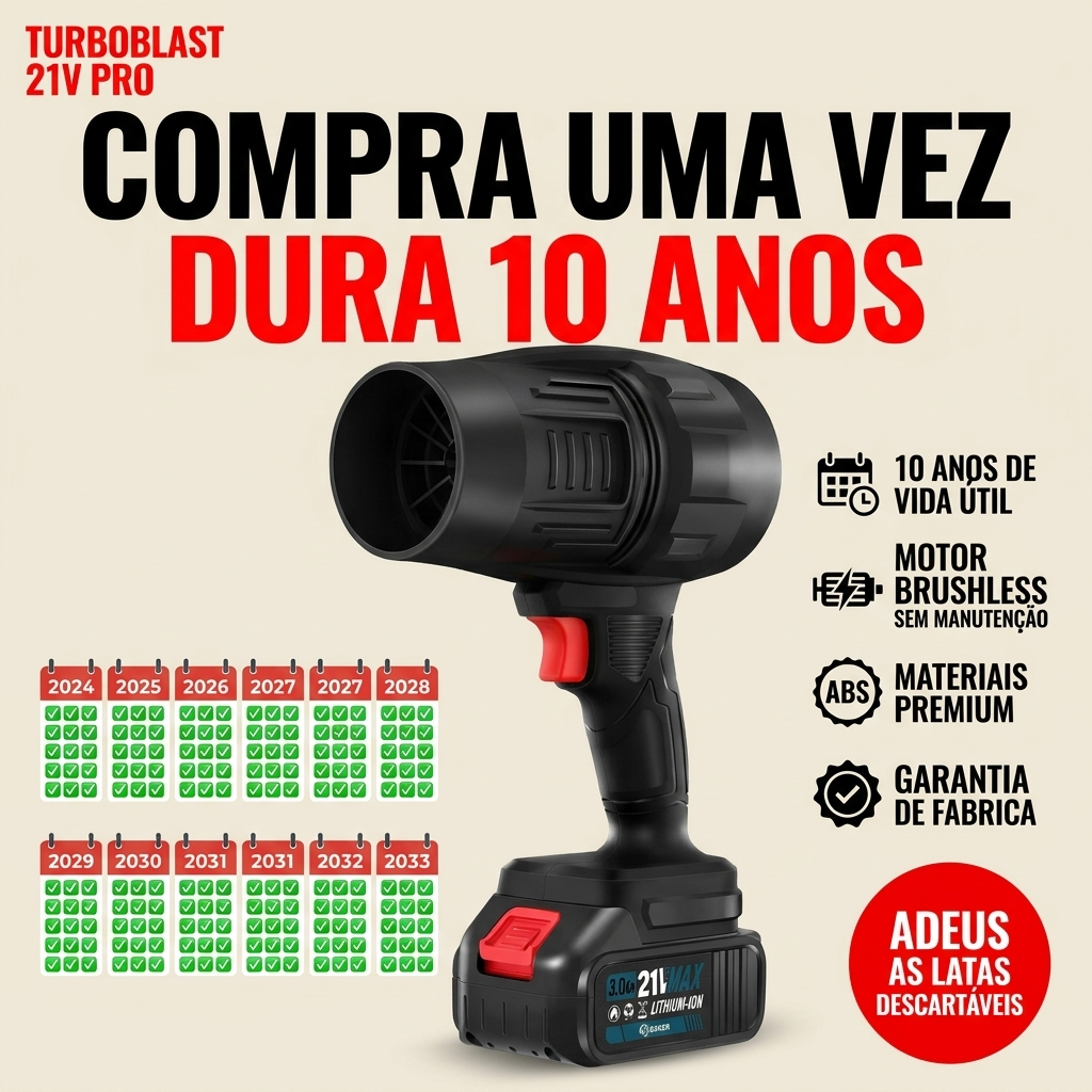 TurboBlast 21V Pro - Duas Baterias de Oferta