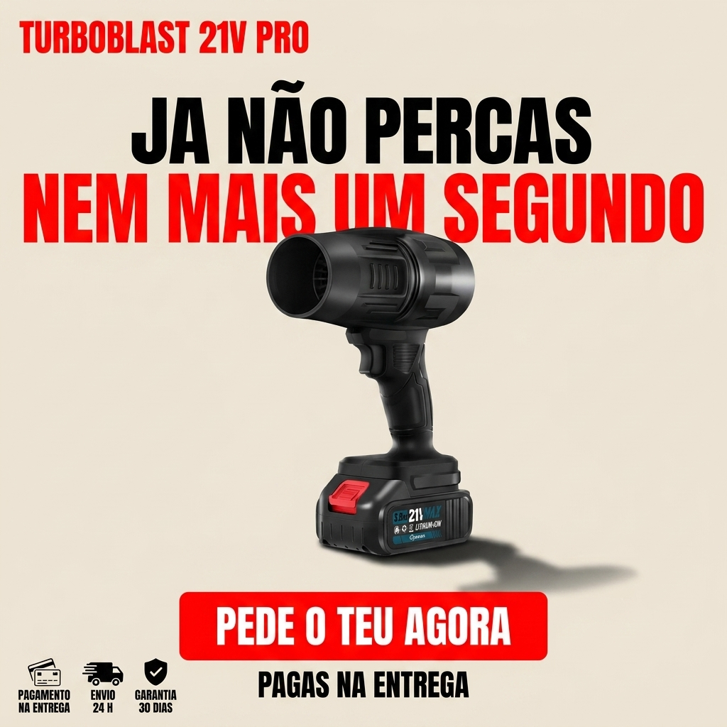 TurboBlast 21V Pro - Duas Baterias de Oferta