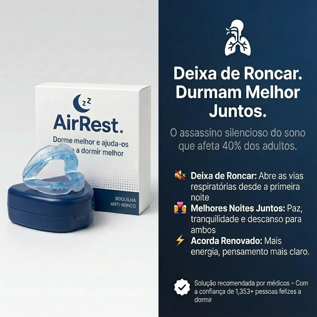 AirRest™ 2026 | Bucal anti-roncos e anti-apneia