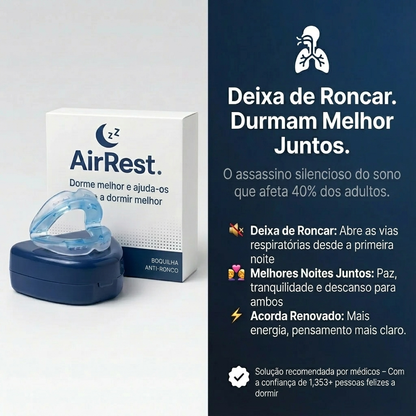 AirRest™ 2026 | Bucal anti-roncos e anti-apneia