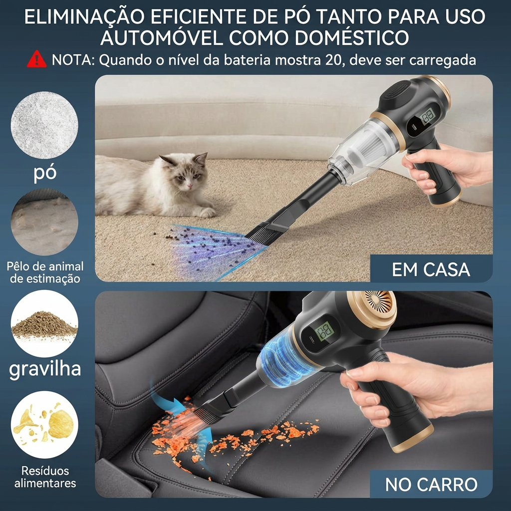 Mini Aspirador + Motor Soprador (Mais Vendido no TikTok)