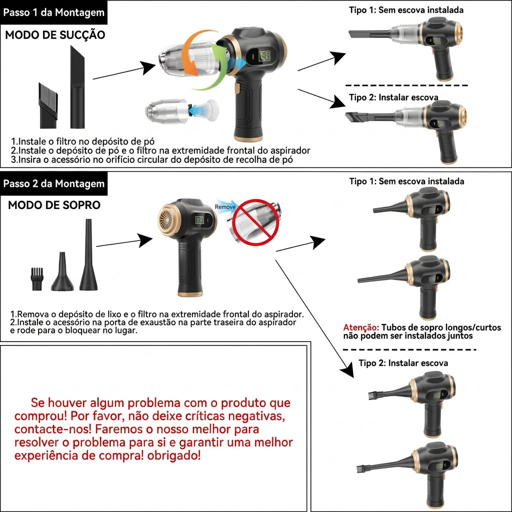 Mini Aspirador + Motor Soprador (Mais Vendido no TikTok)