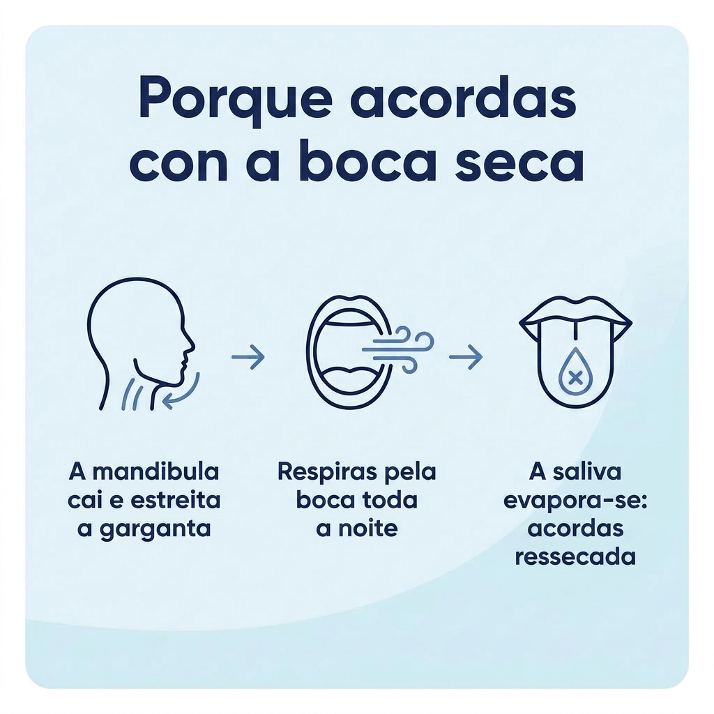 Porque acordas com a boca seca